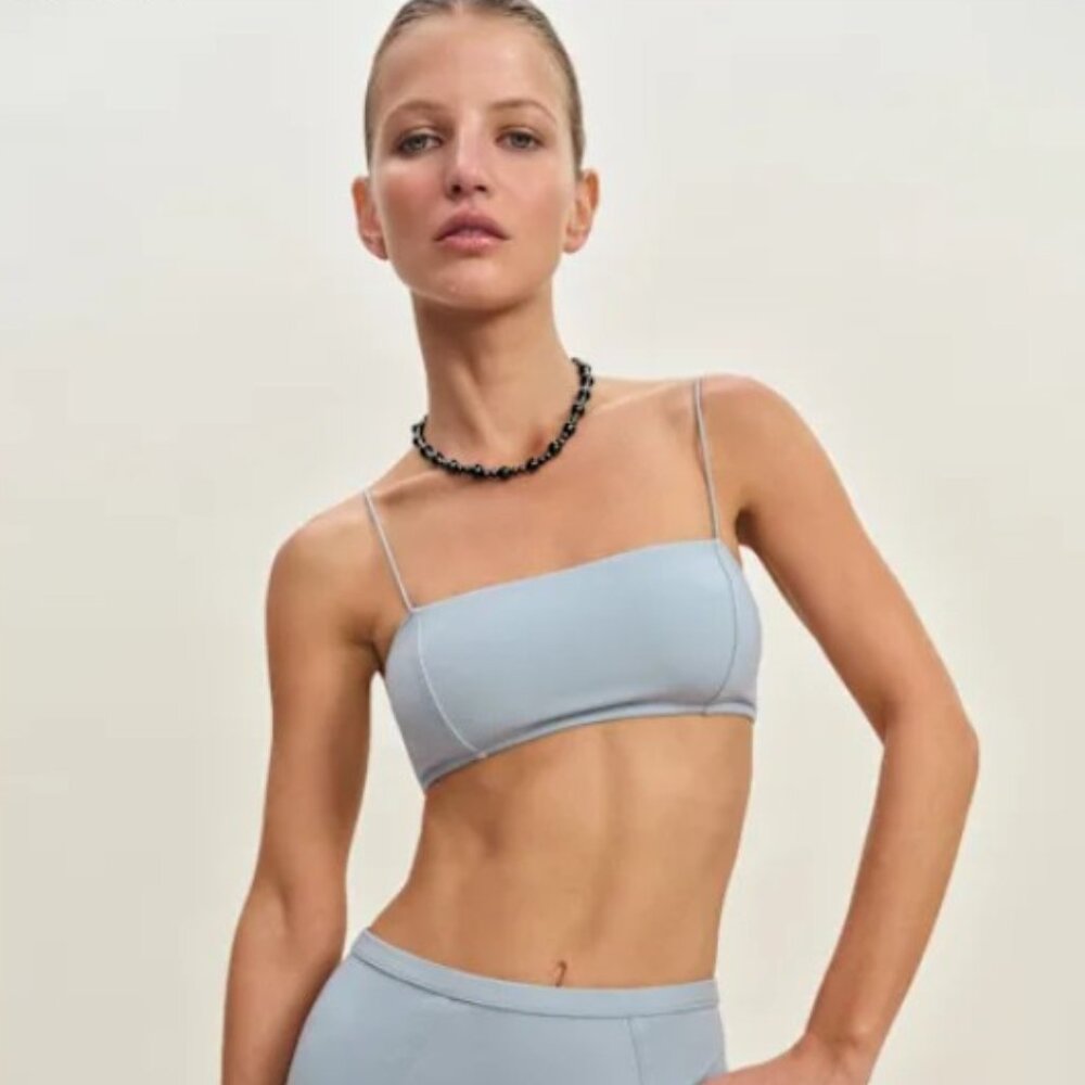 BNWT Reformation BIO based swim Monaco Bikini Top L